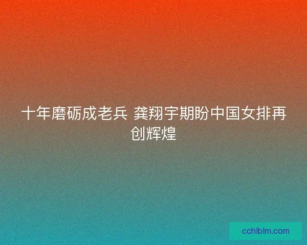 十年磨砺成老兵 龚翔宇期盼中国女排再创辉煌 十年磨砺成老兵 龚翔宇期盼中国女排再创辉煌