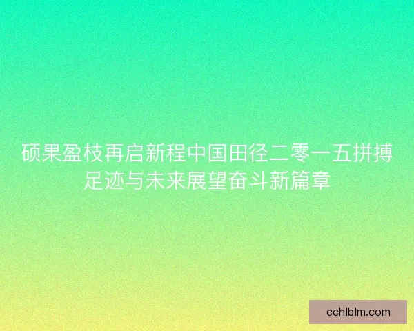 硕果盈枝再启新程中国田径二零一五拼搏足迹与未来展望奋斗新篇章 硕果盈枝再启新程中国田径二零一五拼搏足迹与未来展望奋斗新篇章